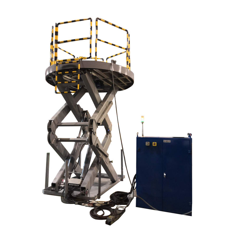 6000kg ความจุ Europe Standard CE En1570-1 พลาตฟอร์มยกคอกไฮดรอลิกพร้อมกับสายพาน