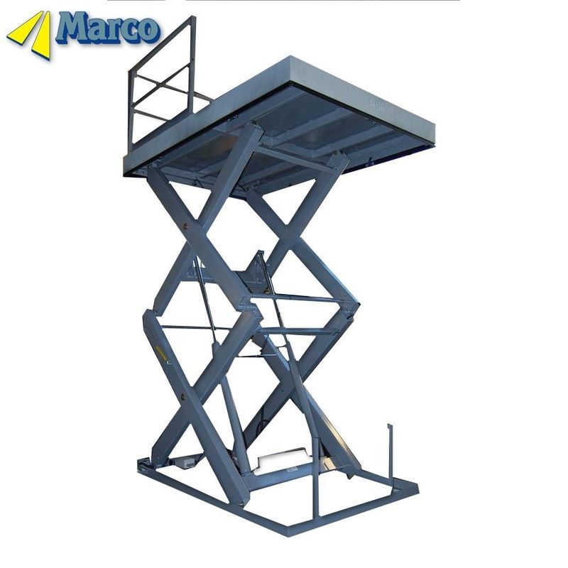 ระดับน้ําหนักพิเศษ Marco Goods Lift ระบบไฮดรอลิก Scissor Lift Platform ในสองระดับคงที่